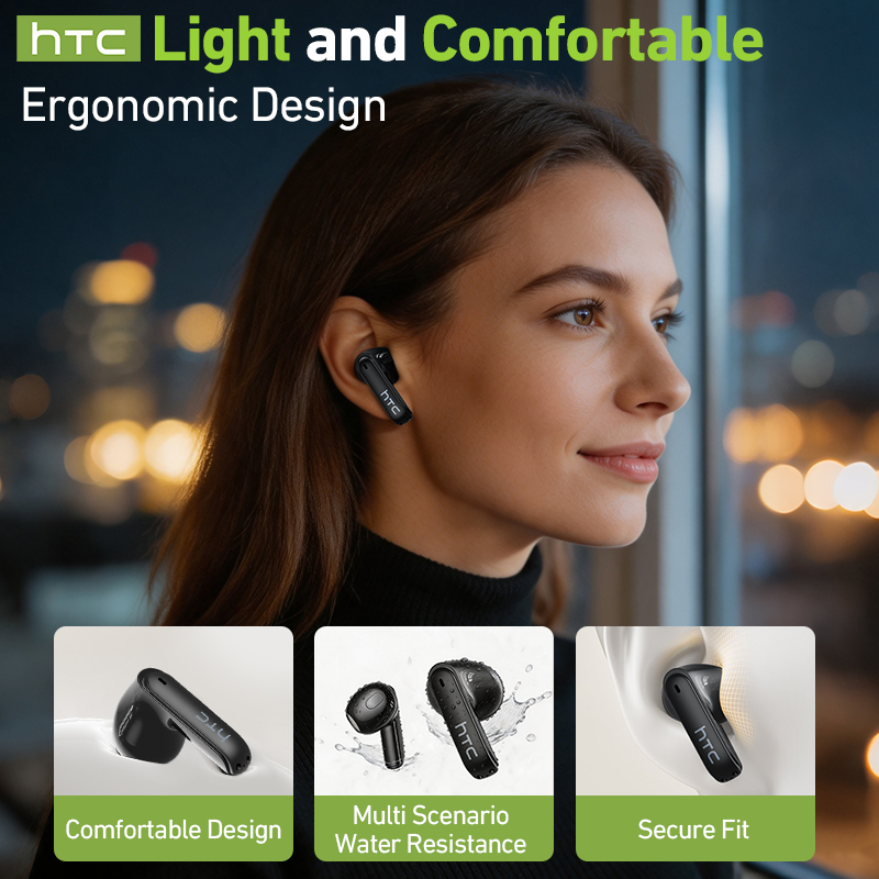 Headset TWS Gaming HTC NE94 de - Wireless Earbuds Tws ulasan dan harga