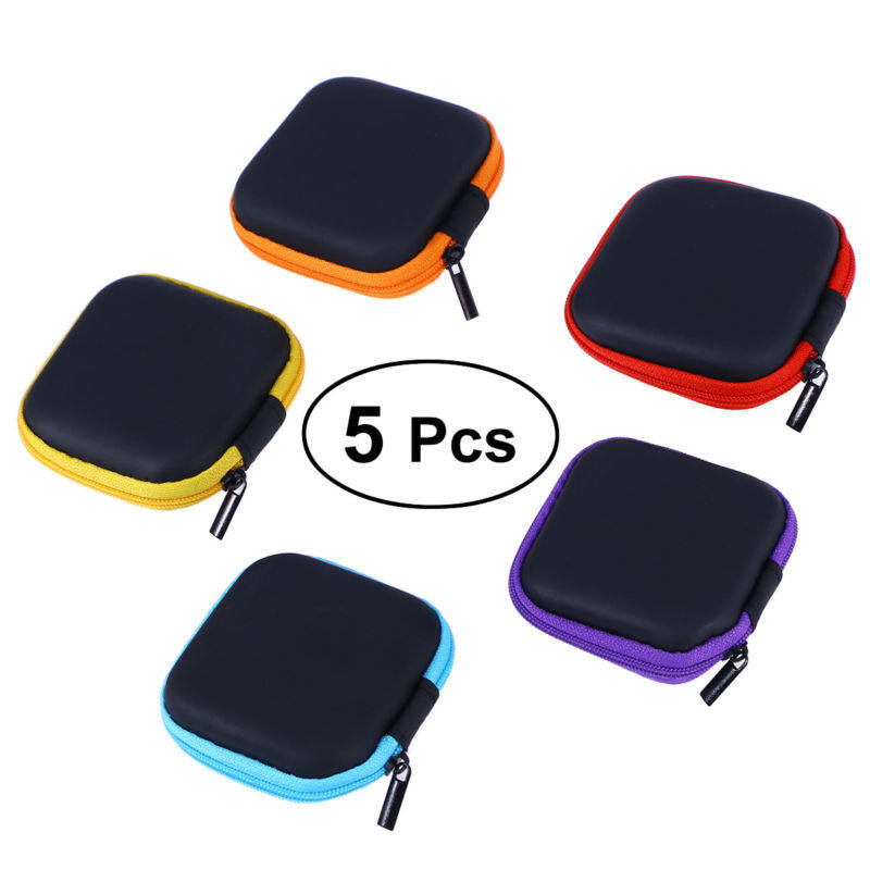 5 Buah Kotak Penyimpanan Earph - Headphone Case Hard ulasan dan harga