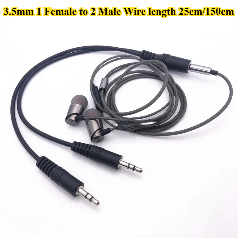2/5 Buah/Lot 3.5Mm 1 Ke 2 Audi - Earphone Splitter Jack ulasan dan harga