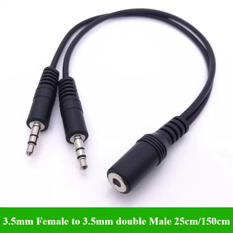 2/5 Buah/Lot 3.5Mm 1 Ke 2 Audi - Earphone Splitter Jack ulasan dan harga