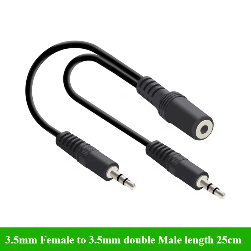 2/5 Buah/Lot 3.5Mm 1 Ke 2 Audi - Earphone Splitter Jack ulasan dan harga