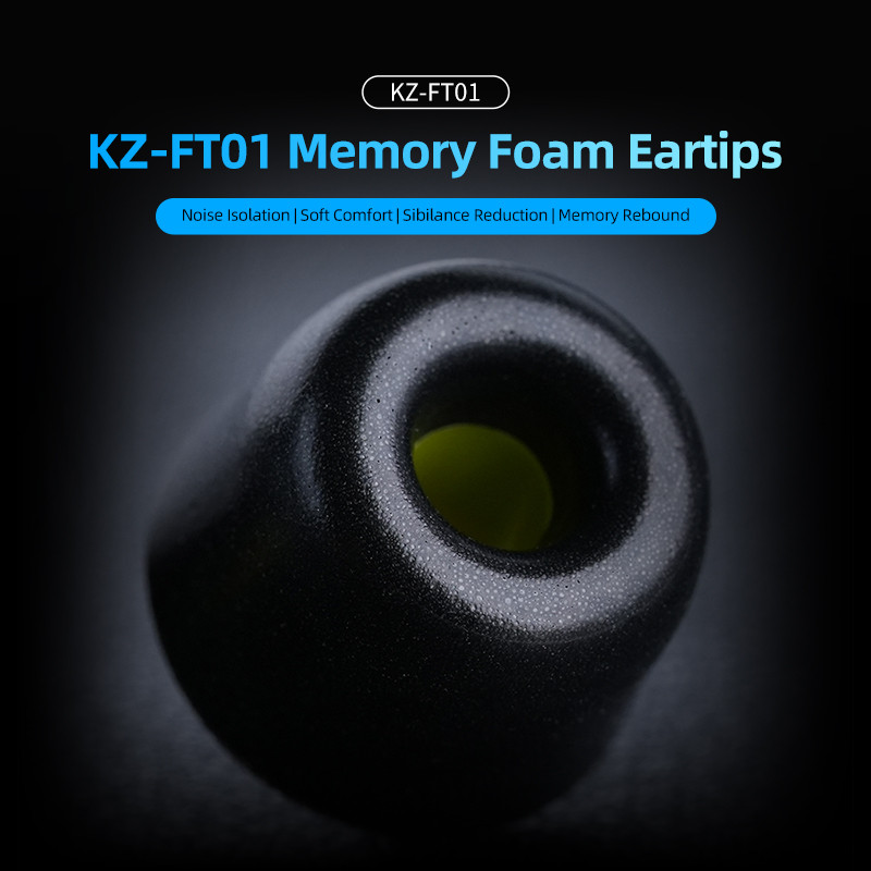 KZ FT01 Earphone Sumbat Teling - Earphone Foam Tip ulasan dan harga