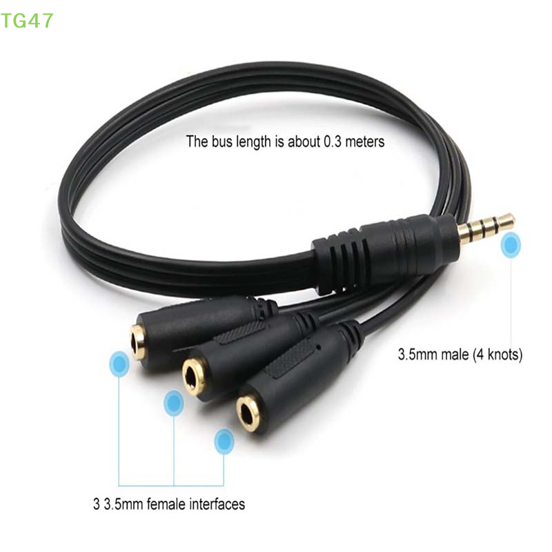 Adaptor Splitter Audio 3.5mm 3 - Earphone Splitter Jack ulasan dan harga